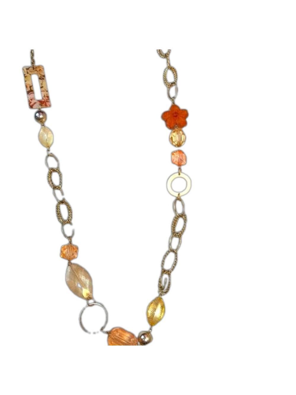 Peach Costume Jewelry Necklace